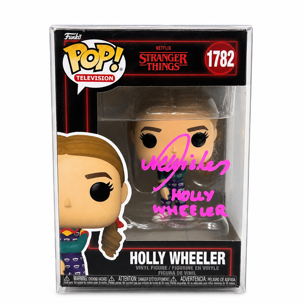 SWAU COA Funko Pop Signed Nell Fisher 1782 Holly Wheeler Stranger Things