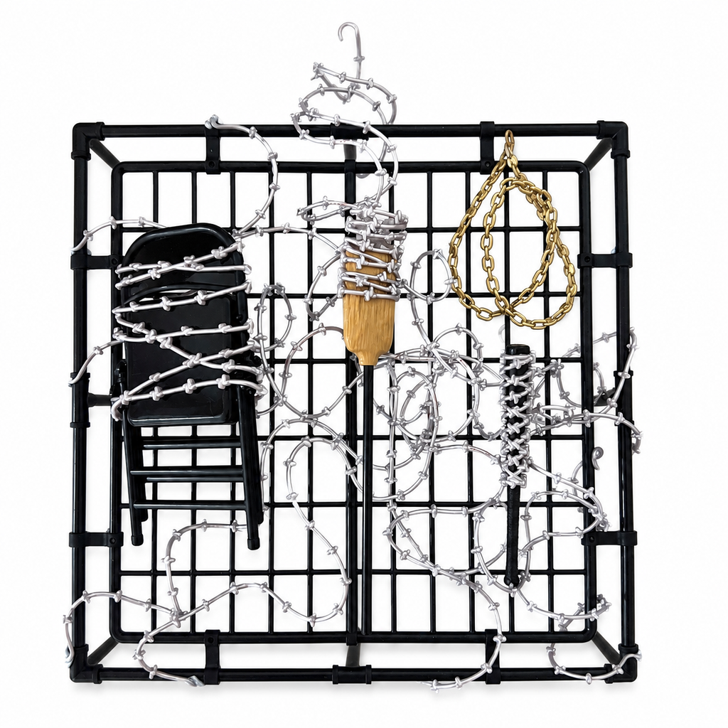 AEW WWE Hardcore Accessories For Action Figures Barbed Wire Chair, Broom and more