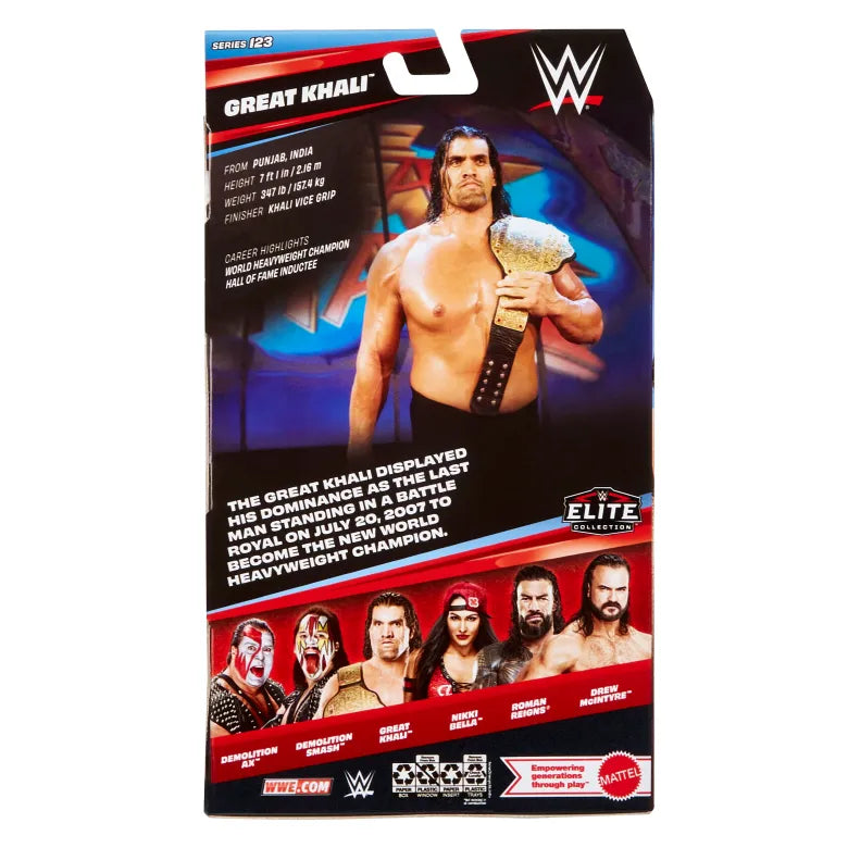 Great Khali WWE Elite 123 Action Figure Mattel