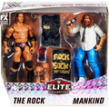 WWE 2 Pack Elite Rock Mankind Rock and Sock Connection Action Figures
