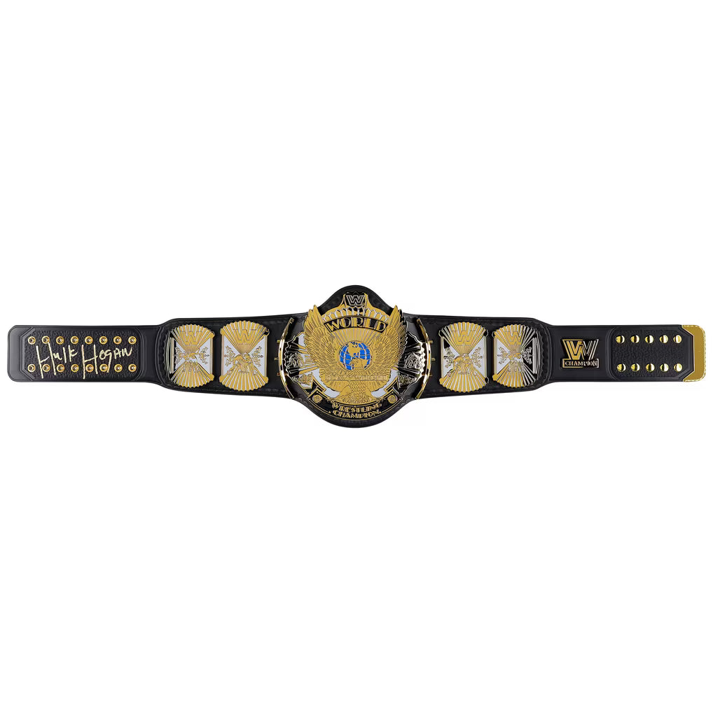 WWE Hulk Hogan Signed COA Winged Eagle Dual Plated Championship Replica Title Belt Autographed