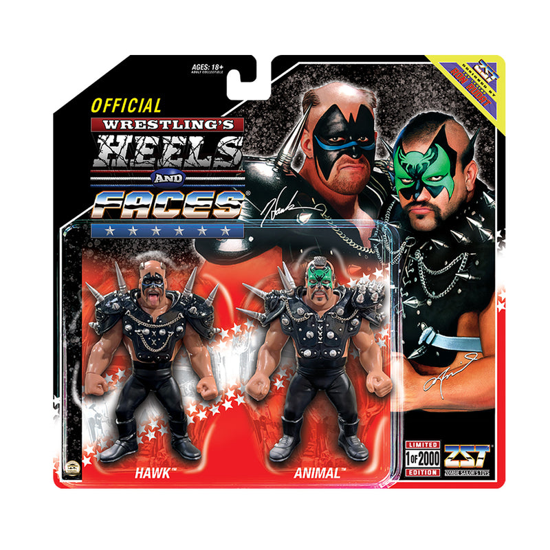 PREORDER The Road Warriors - Heels and Faces 2 Pack ZST Retro Action Figures WWE