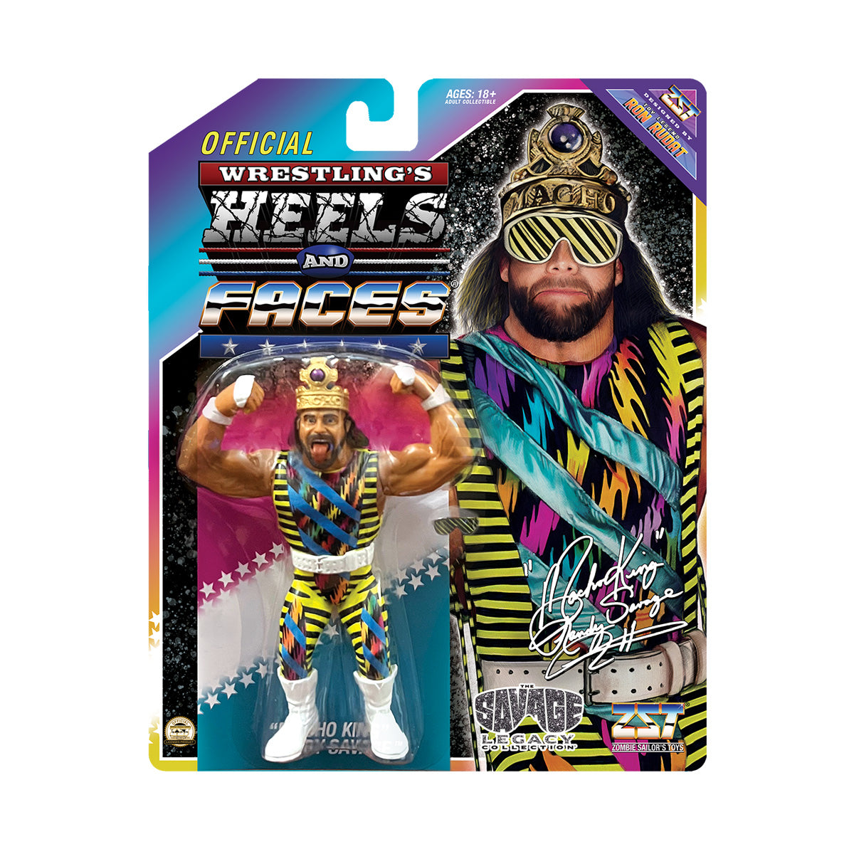 Macho King Randy Savage Heels and Faces Series Savage Collection Scale Retro Action Figure WWE