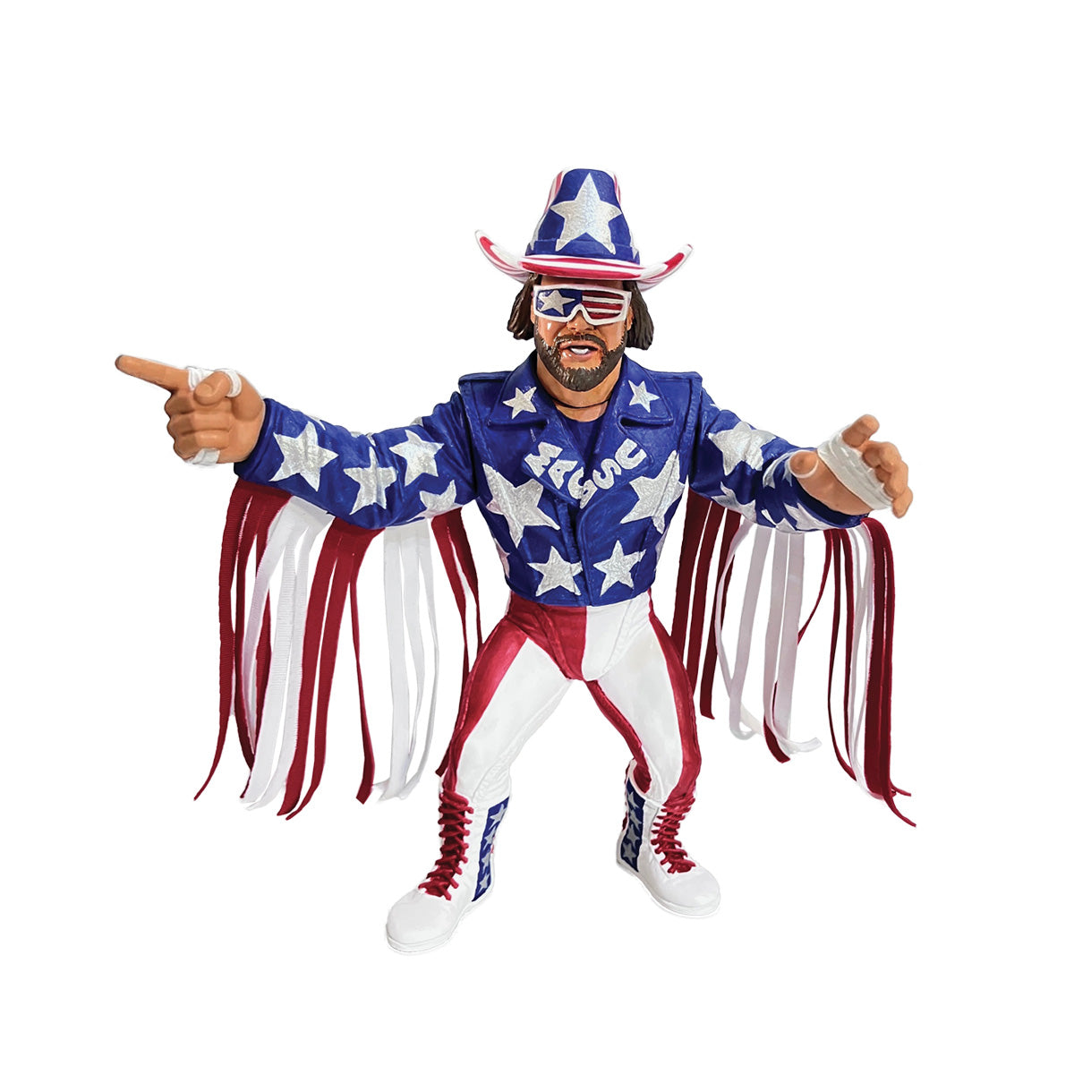 PREORDER Macho Man Randy Savage USA Heels and Faces Action Figure of 1000 Retro WWE