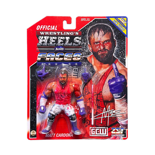 PREORDER Matt Cardona - Limited Edition Ultra Bloody Heels and Faces Exclusive Action Figure