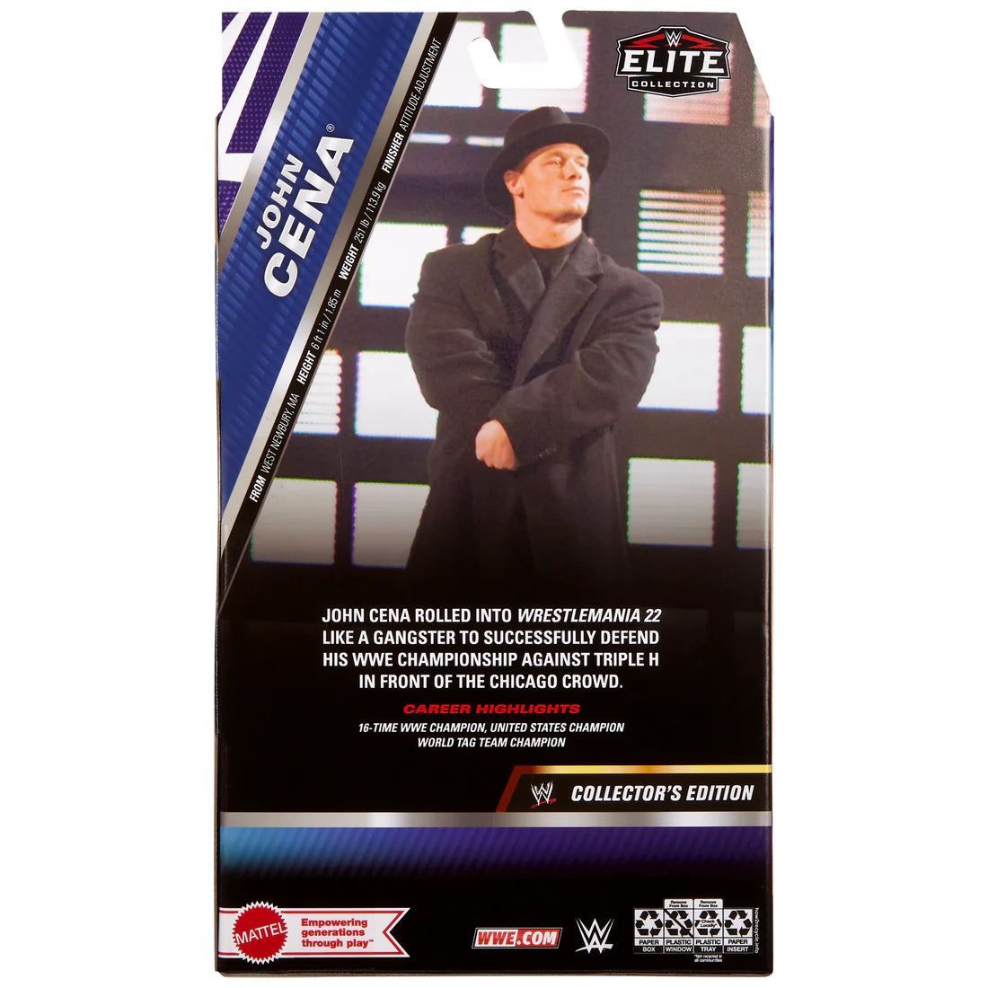 PREORDER John Cena Collectors Edition - WWE Elite 118 Chicago Mobster Action Figure