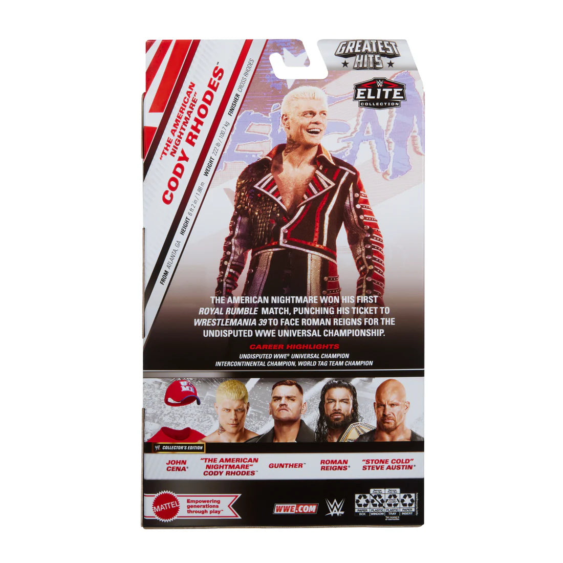 Cody Rhodes WWE Elite Greatest Hits 8 2025 Action Figure Mattel