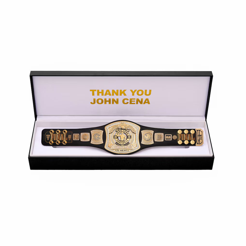 WWE John Cena Thank You Mini Replica Spinner Championship Title Belt with Case
