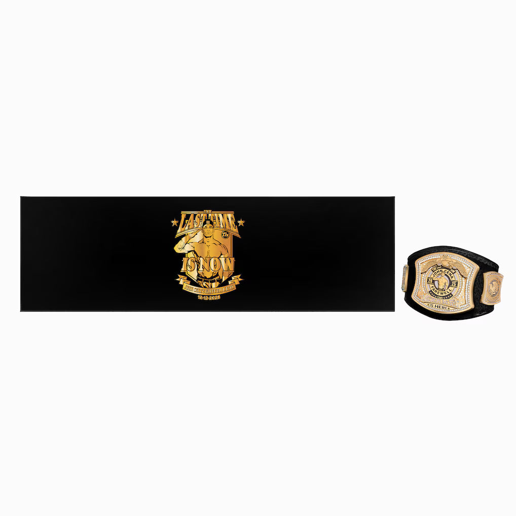 WWE John Cena Thank You Mini Replica Spinner Championship Title Belt with Case