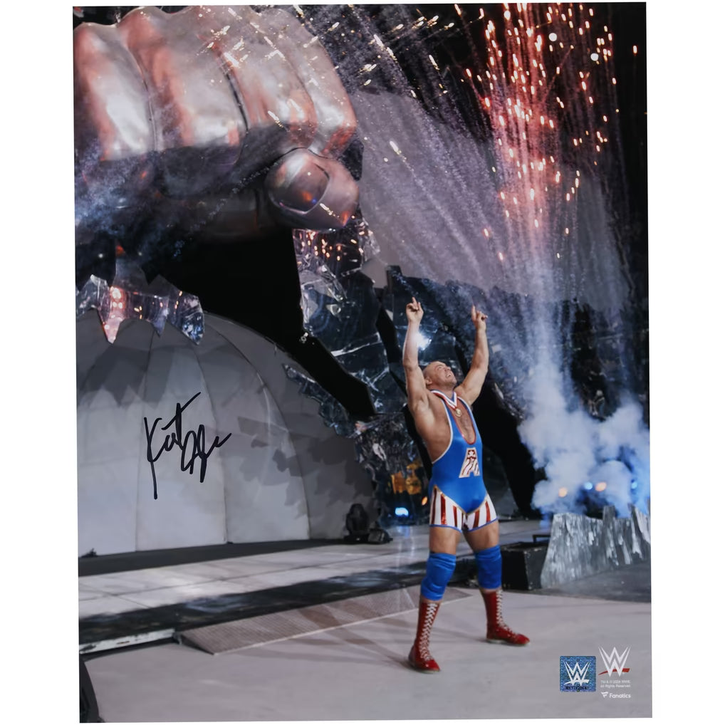 Kurt Angle WWE Autographed Signed 16" x 20" Entrance Photograph Framed