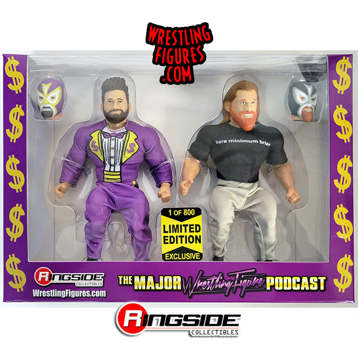 Thousand $ Broski & Bare Minimum Brian 2-Pack (1 of 800) - Major Wrestling Figure Podcast Figures