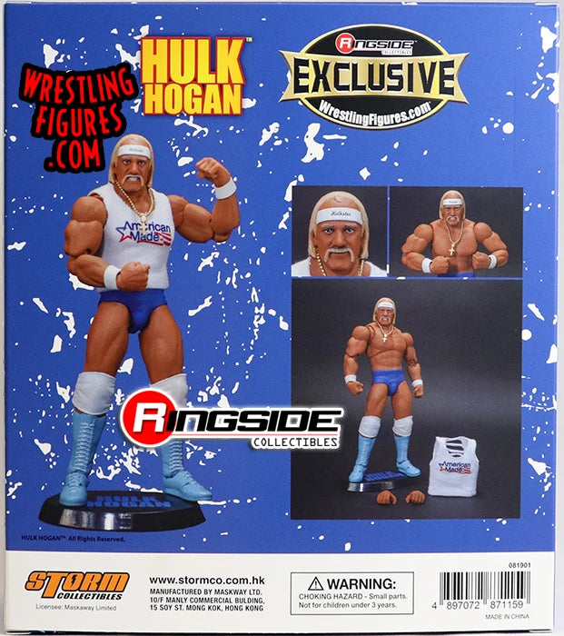 Hulk Hogan WWE Storm Collectables Action Figure (Blue and White) American Made