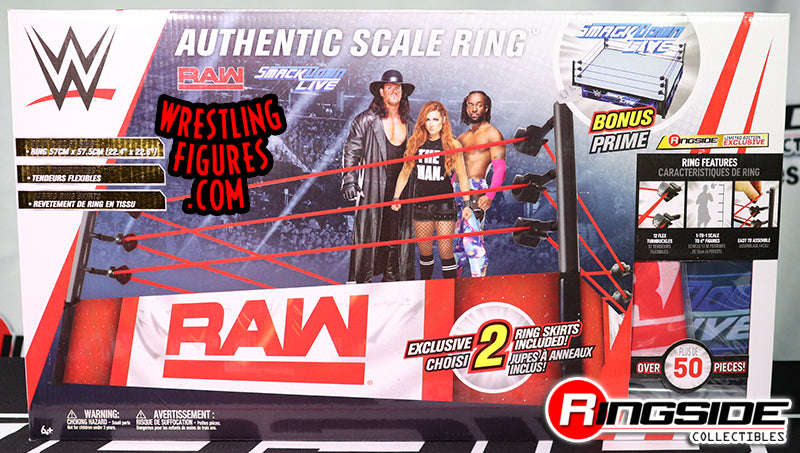 WWE 2019 Authentic Scale Wrestling Ring Exclusive WCT Preowned for Action Figures
