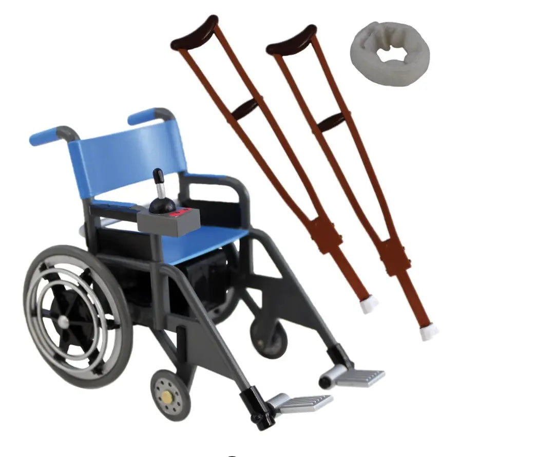 Wheelchair Playset (Blue) - Wrestling Figure Accessory Playset WWE AEW