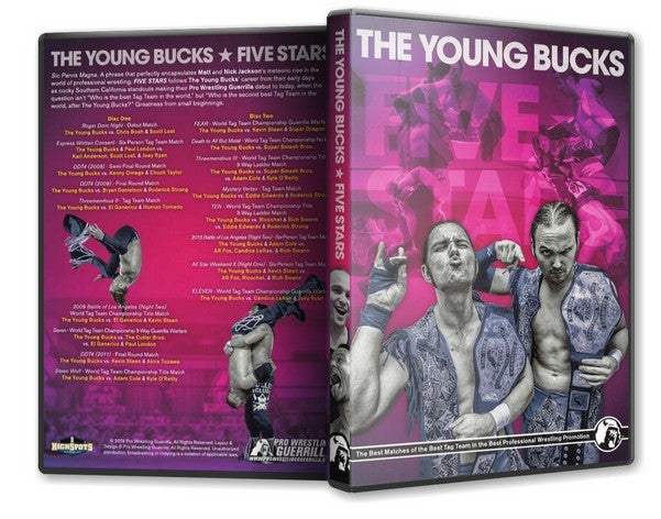 PWG The Young Bucks 5 Star DVD set, ROH CZW New Japan Pro Wrestling Bullet Club