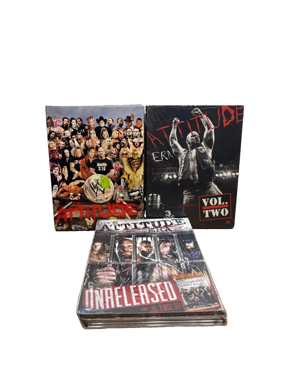 WWE The Attitude Era Vol 1-3 Complete Set 2,3