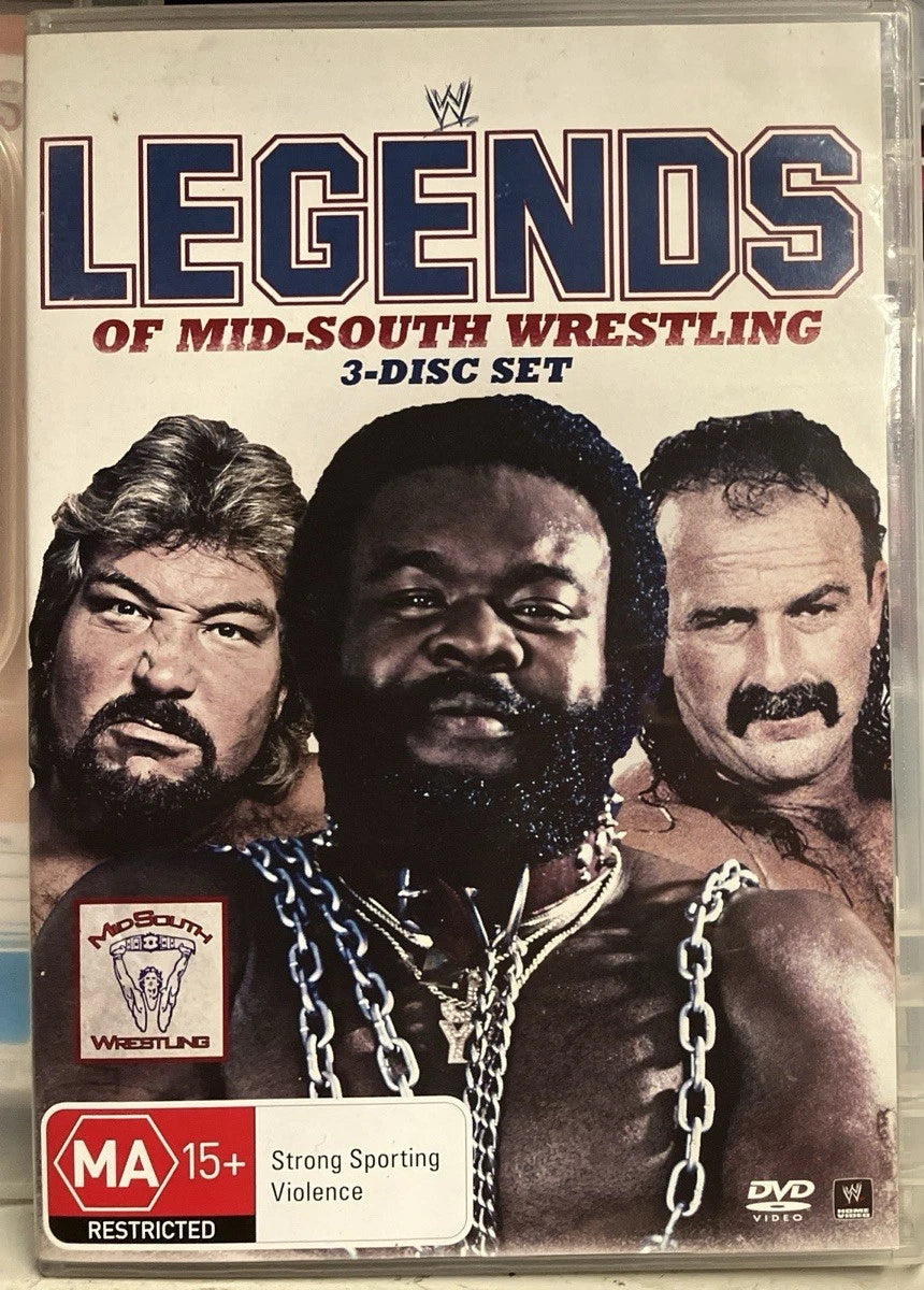 WWE - Legends Of Mid-South Wrestling (3-DVD Set, 2013) - Region 4 - Very Good