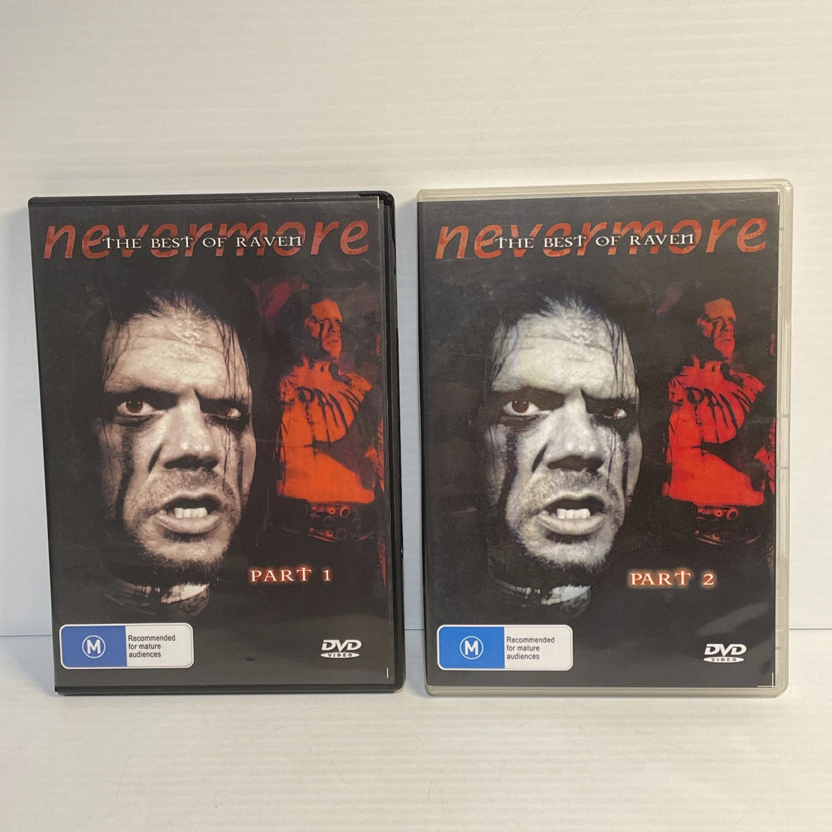 NEVERMORE WWE THE BEST OF RAVEN Part 1 & 2 TNA Wrestling, Reg 4 AU. Mint Discs X 2