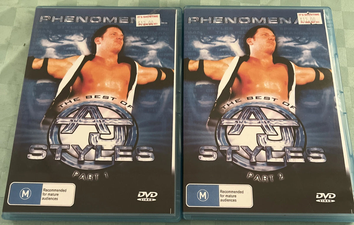 Phenomenal The Best Of AJ Styles DVD Part 1 & Part 2 RARE NWA TNA PRE WWE DAYS