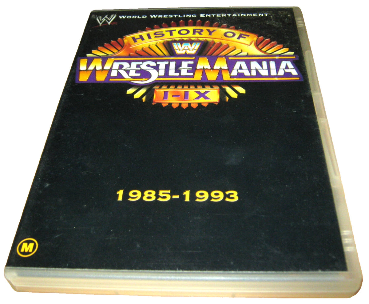 History of WWE WrestleMania I-IX - 1985-1993 - VGC - DVD - Region 4