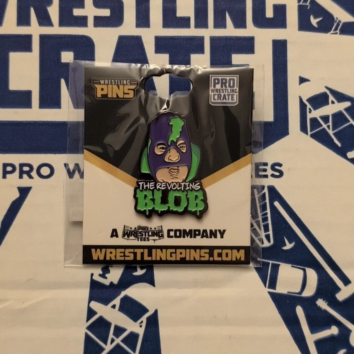 Pro Wrestling Crate The Revolting Blob Lapel Pin Billy Madison Wrestling