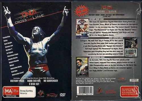 TNA CROSS THE LINE VICTORY ROAD HARD JUSTICE+ 3 DVD SET NEW