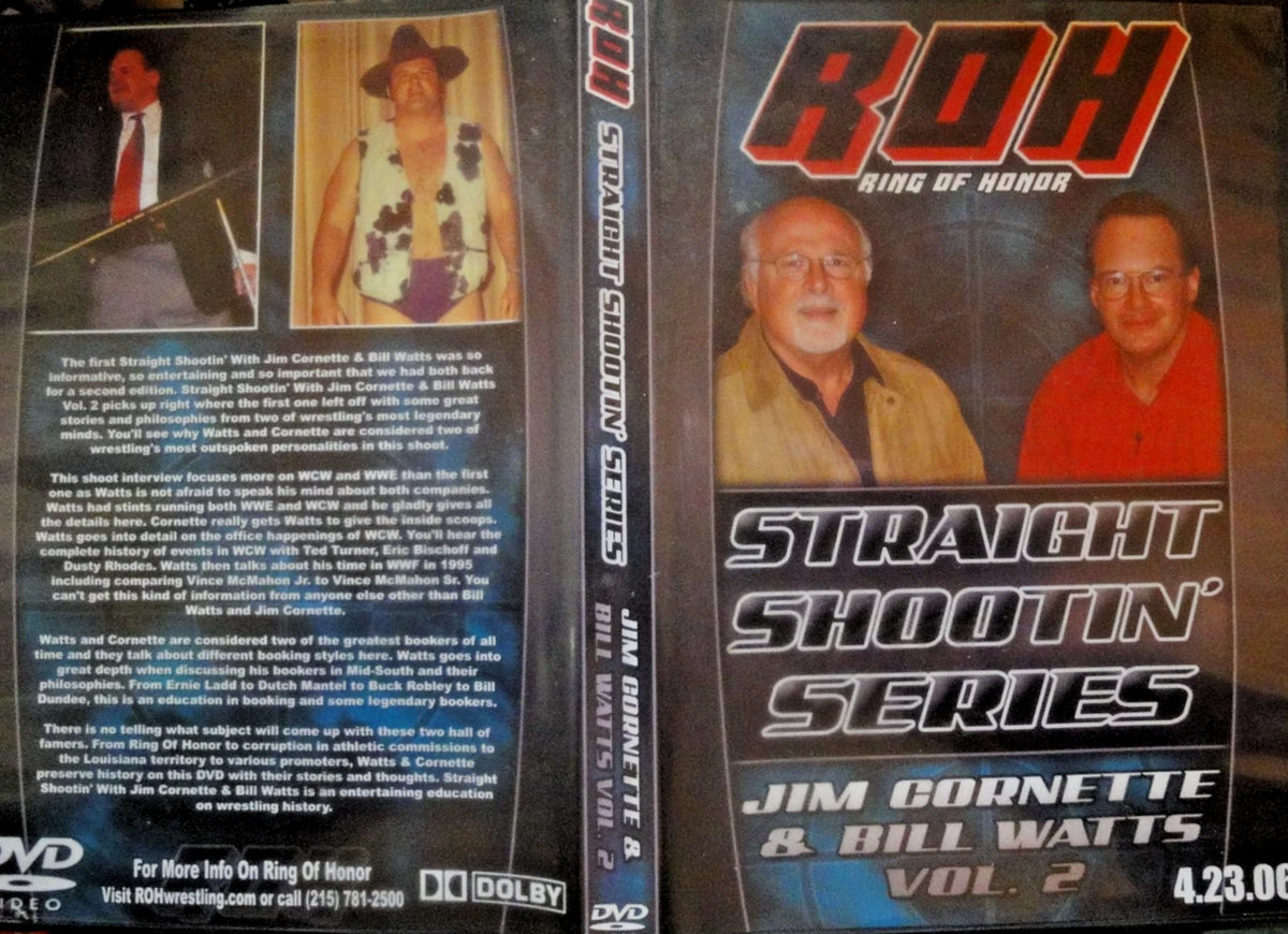 ROH: Straight Shootin' Series Jim Cornette & Bill Watts vol 2 dvd WWE
