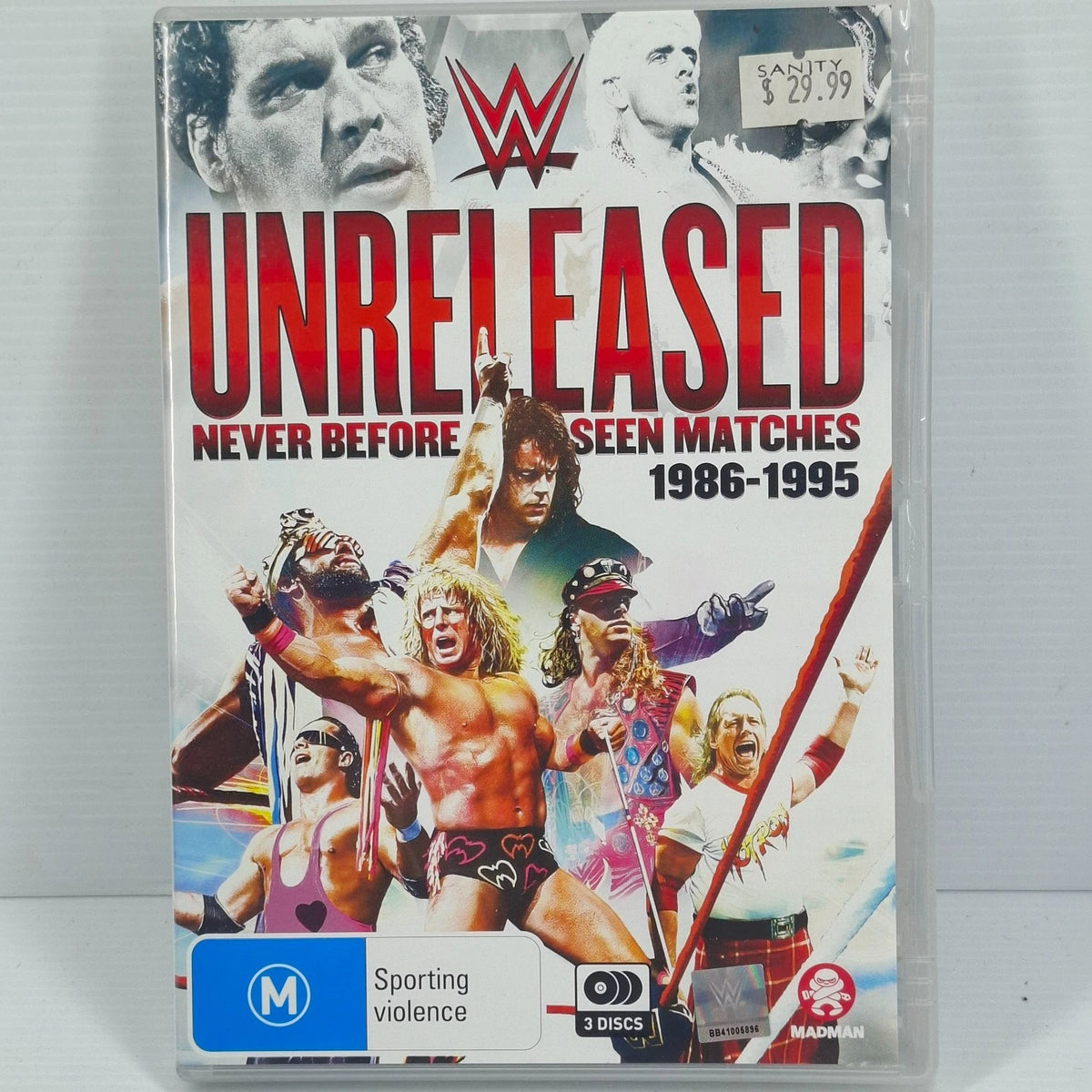 WWE Unreleased Never Before Seen Matches 1986-1995 DVD 3-Disc Set R4