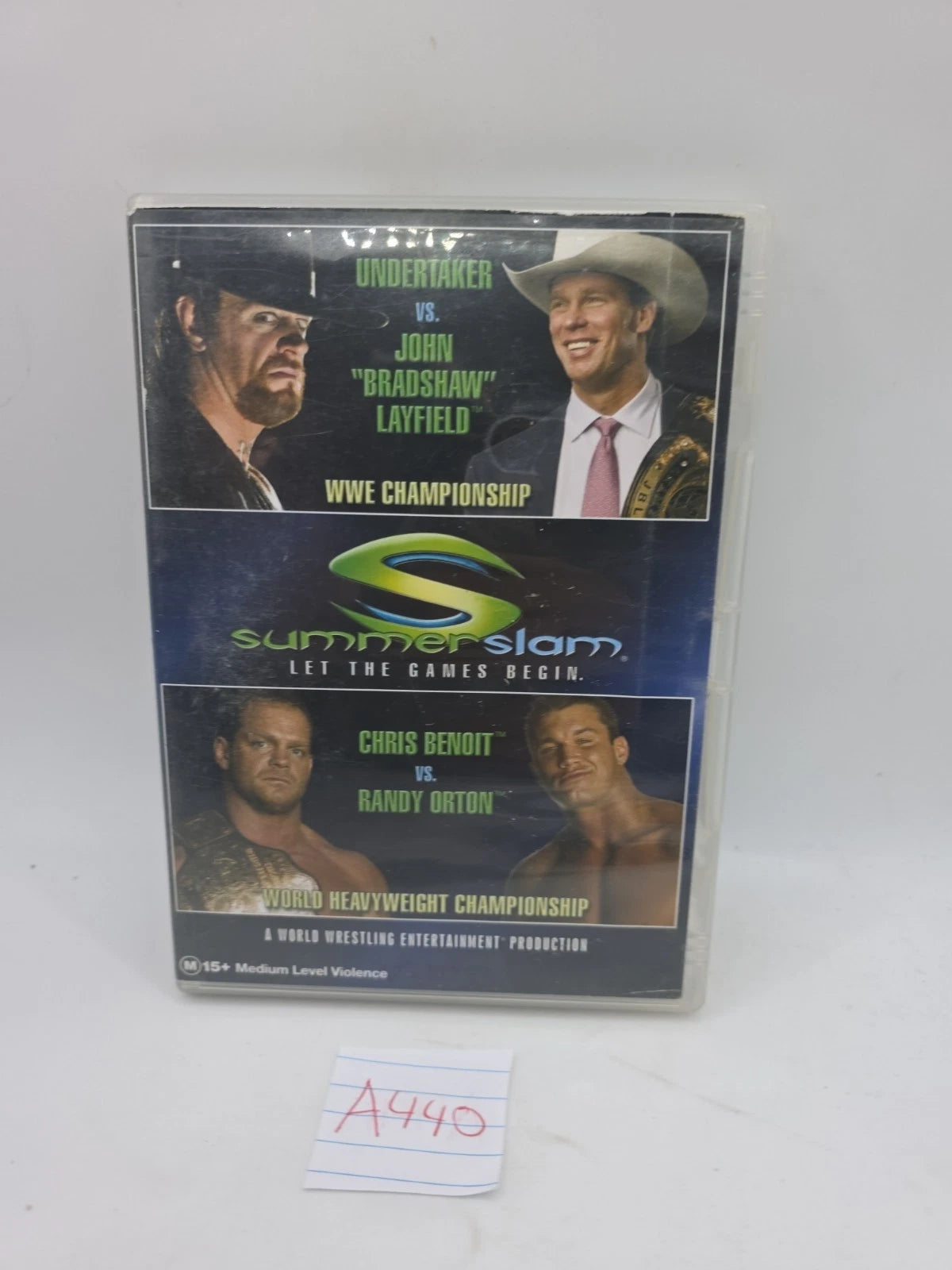 SummerSlam 2004 DVD WWE Championship Undertaker JBL Benoit Orton Angle NTSC
