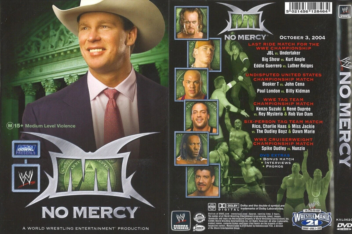 WWE No Mercy 2004 New DVD Region 4 John Cena, Kurt Angle, Wrestling