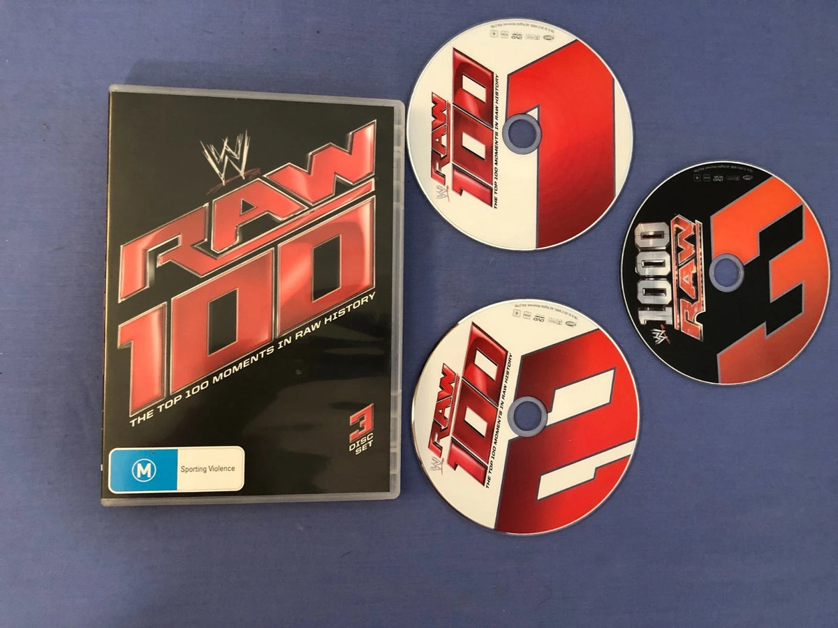 WWE RAW 100 Top Moments in Raw History 3-DVD R4