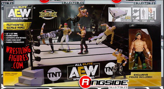 AEW Authentic Scale Ring - AEW Exclusive Playset with Kenny Omega Figure