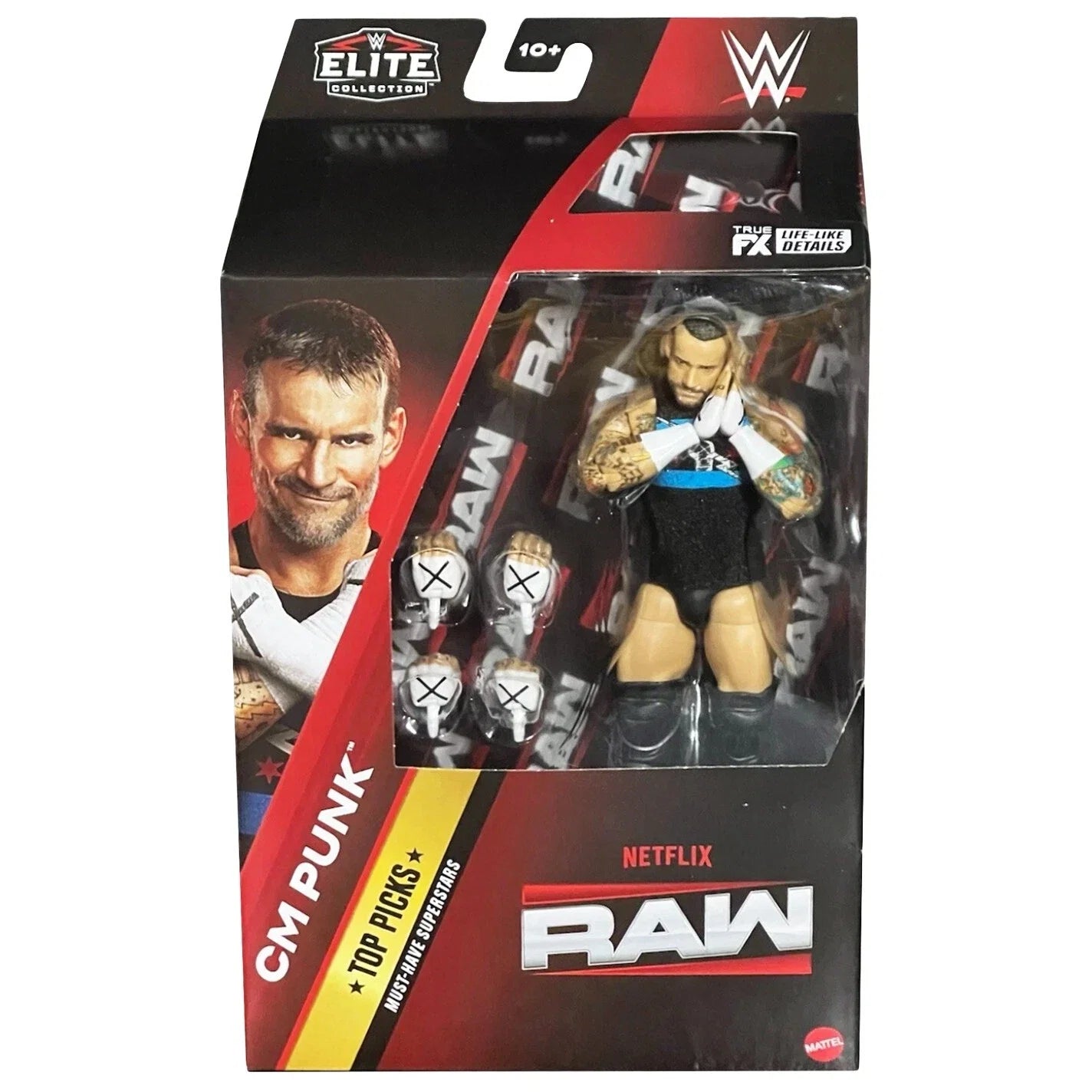 CM Punk WWE Elite Netflix Top Picks Series Action Figure Mattel