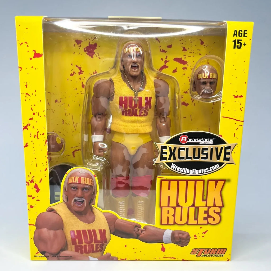 Hulk Hogan WWE Storm Collectables Action Figure (Yellow and Red) Hulk Rules