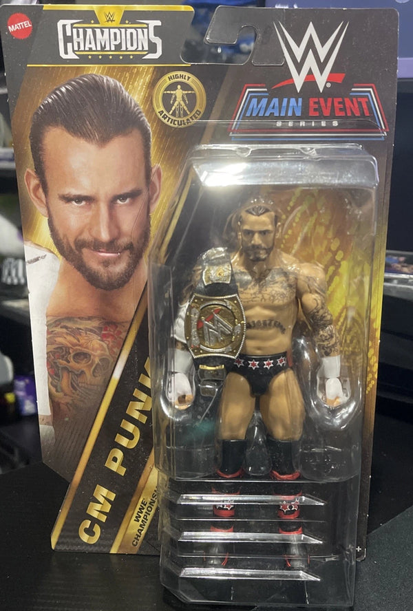 WWE CM Punk Champions Series 4 Wrestling Figure Spinner Belt