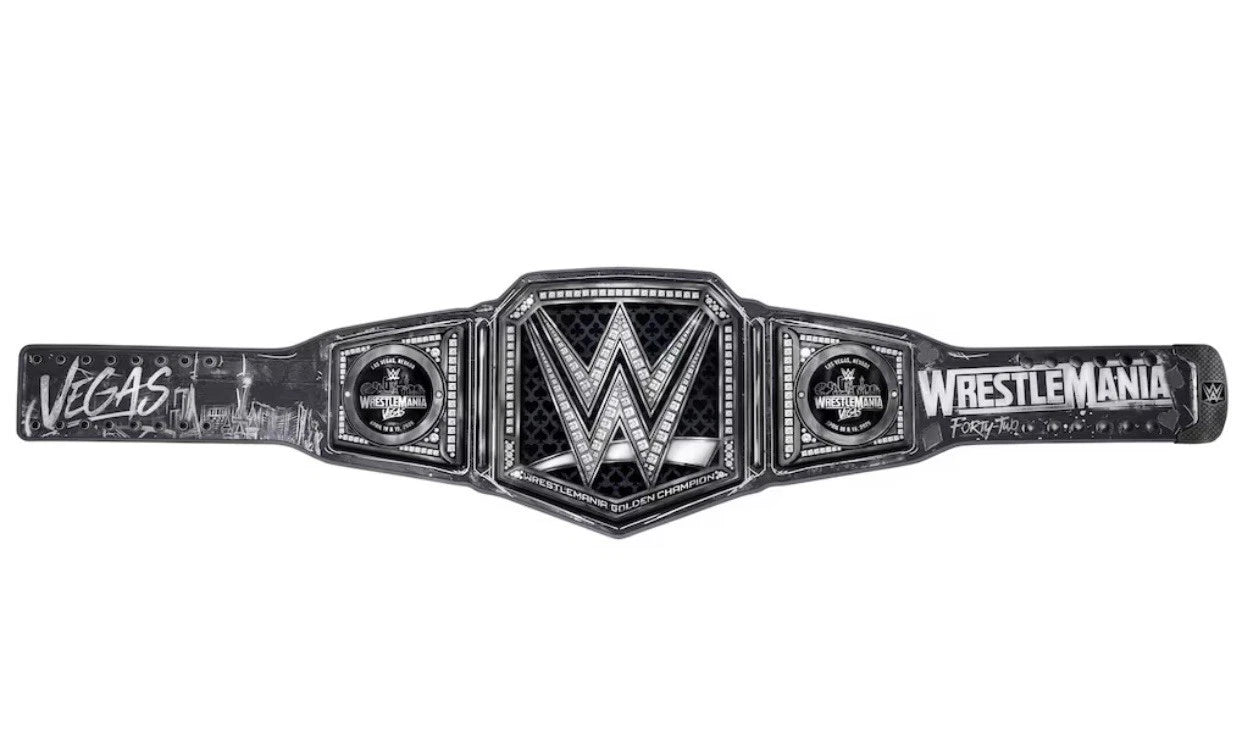 WWE WrestleMania 42 Golden Championship Title Belt LE Las Vegas Authentic