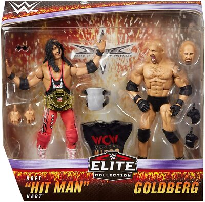 Bret Hart and Goldberg WWE Elite WCW 2 Pack Action Figure
