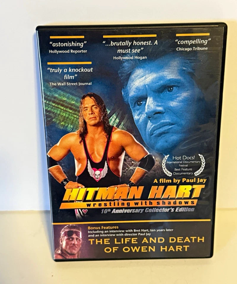 Hitman Hart Wrestling With Shadows 10th Anniversary 2-Disc DVD Bret Hart Owen WWE