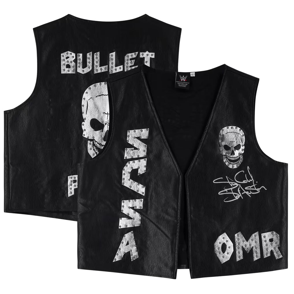 Stone Cold Steve Austin WWE Autographed Signed Black Gray OMR Replica Vest COA