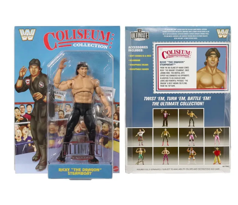 Ricky The Dragon Steamboat Blue WWE Coliseum Collection Ultimate Edition Action Figure