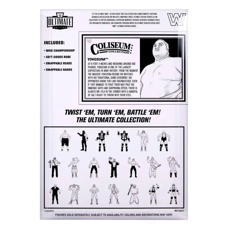 PREORDER Yokozuna WWE Coliseum Collection Ultimate Edition Exclusive Action Figure Mattel